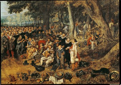 Allegorie des Waffenstillstands von 1609 zwischen den Niederlanden und Spanien (Detail) von Adriaen van de Venne